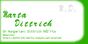 marta dittrich business card